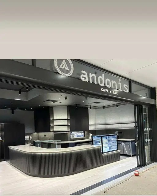 Commercial glazing Andonis Cafe bar Brisbane