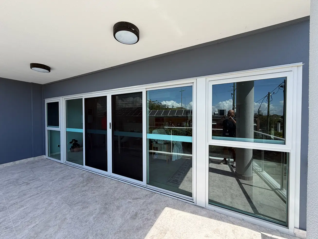 Aluminium framed windows and sliding glass doors installed by Surefit Glass in Brisbane.